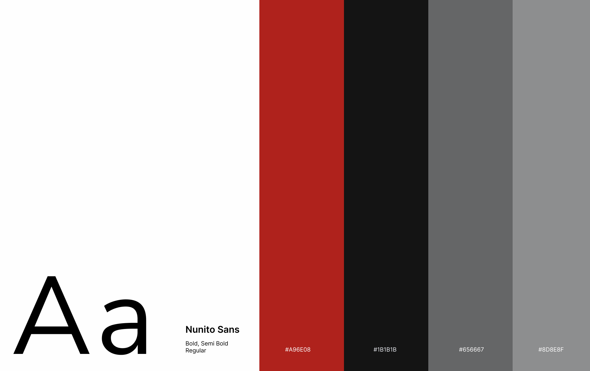 Foto paleta de colores y tipografía que se ha diseñado para la empresa ISIE.