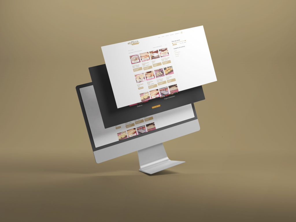 Mockup del diseño web de ecommerce de La Antigua Toledana hecha por la agencia de marketing