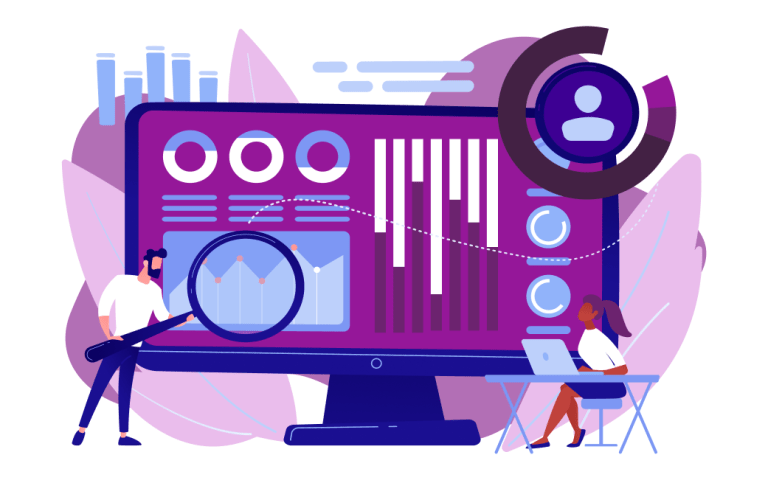 Imagen isométrica sobre la Analítica web